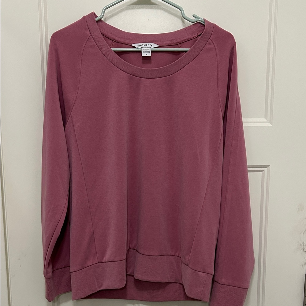 Athleta Dusty Rose Crewneck Pullover Sweatshirt - Picture 3 of 3